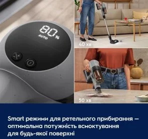 Фото: Ручний бездротовий пилосос Electrolux 700 Cordless cleaner EP72AB21UG Grey (900402443) № 17 | KTC
