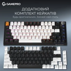 Фото: Клавіатура GamePro Asgard Valhalla QLAB Sakura Switch WL/BT/USB Black (MK160-B-QS-PRO) № 12 | KTC