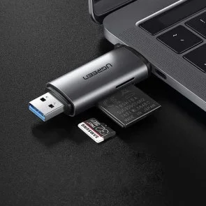 Фото: Кардрідер UGREEN CM185 USB-C/USB-A Gray (UGR-50706) № 4 | KTC
