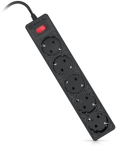 Мережевий фільтр Real-EL RS-Protect 505 5/1.8m Black (EL122300044)