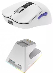 Миша Proove Jester 8K with Charging Dock Wireless White/Purple (WMJSCD022017)