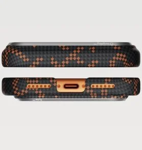 Фото: Чохол Pitaka for Apple iPhone 17 Pro - Edge Ultra-Slim Monogram Black/Orange (KI1704PTK) № 5 | KTC