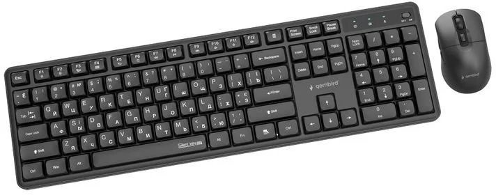 Фото: Комплект клавіатура+миша Gembird Pro Business Silent Wireless Black (KBS-WMS-01-CYRL) № 3 | KTC