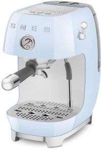Фото: Ріжкова кавоварка Smeg Style Aesthetic Pastel Blue Glossy Finishing (ECF03PBEU) № 2 | KTC