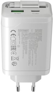 Зарядний пристрій Canyon OnCharge 65RC GaN 65W White (CNS-CURC65ACW)