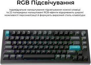 Фото: Клавіатура Keychron Q1 Ultra Keychron Red Switch RGB Black (Q1U-M1-UA) № 15 | KTC