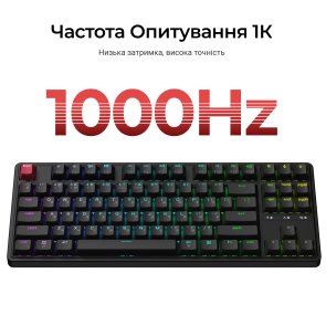 Клавіатура Keychron C3 Max Super Red Switch RGB Black (C3M-H1-UA)
