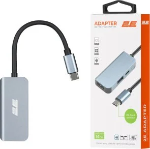 Фото: USB-хаб 2E W2680 3in1 Grey (2E-W2680) № 8 | KTC