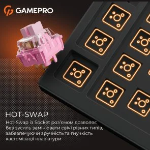 Фото: Клавіатура GamePro MK130 V2 Infinity QLAB Sakura ENG/UKR Black (MK130-V2-B-QS) № 16 | KTC