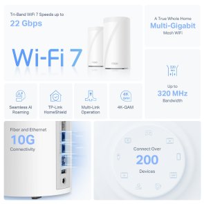 Wi-Fi система TP-Link Deco BE85 (DECO-BE85-2-PACK)