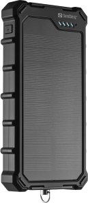 Батарея універсальна Sandberg Solar Powerbank CampLED 10000mAh 22.5W Black (421-23)