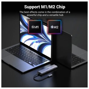 USB-хаб UGREEN CM511 7in1 Grey (45521)