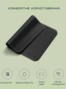 Фото: Килимок Satechi Vegan Leather Mouse Pad Black (ST-LMPK) № 9 | KTC