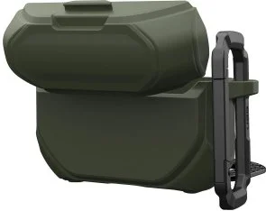 Фото: Чохол UAG for Airpods Pro 3nd Gen 2025 - Monarch with Built-in Phone Stand Olive Drab/Silver (104131117233) № 17 | KTC