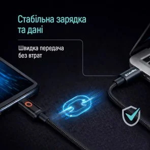 Фото: Кабель ColorWay 30W Type-C / Lightning 1m Black (CW-CBPDCL103-BK) № 10 | KTC