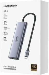 Фото: USB-хаб UGREEN CM512 6in1 Gray (75643) № 3 | KTC