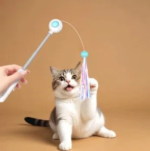Фото: Інтерактивна висувна вудочка для котів з лазером Me&Pet Блакитна (PG-CT053B) № 7 | KTC