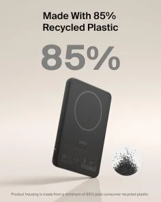 Фото: Батарея універсальна Belkin BoostCharge Slim 5000mAh 20W Qi2 15W with Kickstand Black (BPD011HQBK) № 15 | KTC