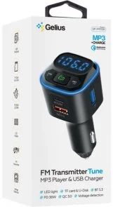 Фото: FM-Трансмітер + АЗП Gelius Tune GP-FMT051 36W Black (98753) № 4 | KTC