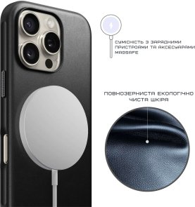Чохол Nomad for iPhone 16 Pro Max - Modern Leather Back (NM01693185)