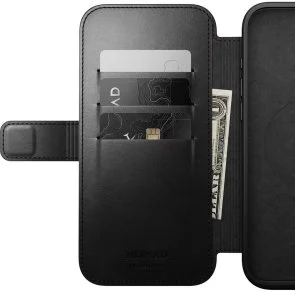 Фото: Чохол Nomad for Apple iPhone 16 Pro - Modern Leather Folio Horween Black (NM01677185) № 7 | KTC