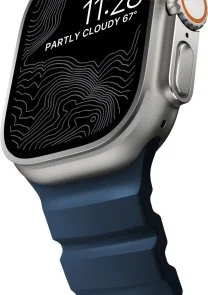 Фото: Ремінець Nomad for Apple Watch 46/49mm - Rocky Point Natural Titanium Hardware Atlantic (NM013589858) № 7 | KTC