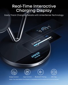 Бездротова зарядна станція Anker Prime Wireless Charging Station 25W 3in1 MagGo Black (B25X7G11)