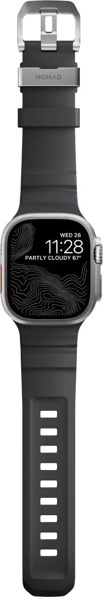 Фото: Ремінець Nomad for Apple Watch 46/49mm - Rocky Point Natural Titanium Hardware Storm (NM013596858) № 7 | KTC