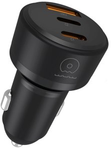 Автомобільний зарядний пристрій WUW C244 55W Black (6972573338368)