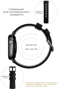 Ремінець Nomad for Apple Watch 46/49mm - Modern Leather Black Hardware Black (NM01198185)