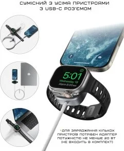 Фото: Кабель Nomad Kevlar Universal for Apple Watch Type-C / Type-C 1.5m White (NM014667858) № 5 | KTC