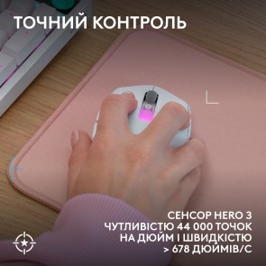 Миша Logitech G305 X SUPERLIGHT Wireless/BT White (910-007747)