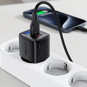 Зарядний пристрій Acefast A116 GAN 35W Black (6974316284468)