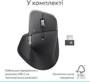 Фото: Миша Logitech MX Master 4 Performance Wireless/Bluetooth Graphite (910-007562) № 11 | KTC