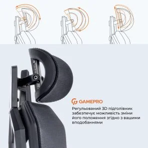 Фото: Крісло GamePro EDGE Black (GC820MB) № 8 | KTC
