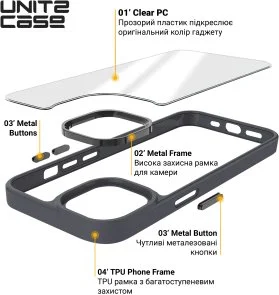Фото: Чохол ArmorStandart for Apple iPhone 12 / 12 Pro - UNIT2 Black (ARM74786) № 4 | KTC
