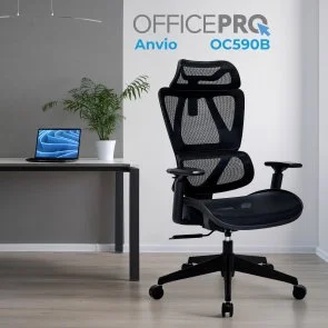 Фото: Крісло OfficePro Anvio OC590B Black № 5 | KTC