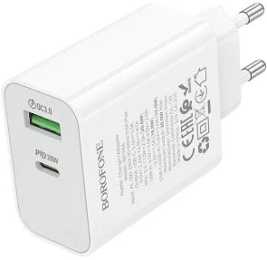 Фото: Зарядний пристрій BOROFONE BA106A Stellar QC PD 20W White (6941991125317) № 6 | KTC