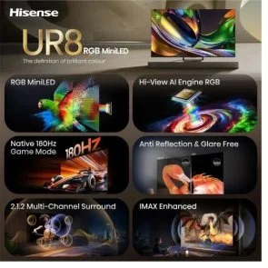 Фото: Телевізор RGB MiniLED Hisense 55UR8S (Smart TV, Wi-Fi, 3840x2160) № 2 | KTC