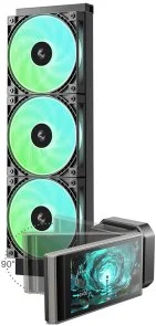 Фото: Система рідинного охолодження Deepcool LT360 Vision ARGB Black (R-LT360VISION-BKAMMC-G-1) № 2 | KTC