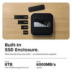 Фото: Док-станція Satechi Thunderbolt 5 CubeDock with SSD Enclosure Silver (ST-DT5CES-EU) № 7 | KTC
