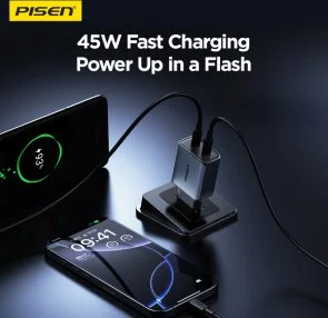Фото: Зарядний пристрій Pisen BOLT Utility PD 45W Black (TP-C65) № 2 | KTC