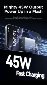 Фото: Зарядний пристрій Pisen BOLT Utility PD 45W Black (TP-C65) № 11 | KTC