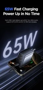 Фото: Зарядний пристрій Pisen BOLT Utility PD 65W Black (TP-C66) № 9 | KTC