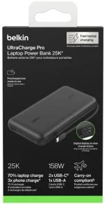 Фото: Батарея універсальна Belkin UltraCharge Pro Laptop 25000mAh 158W Black (BPB039hqBK) № 12 | KTC