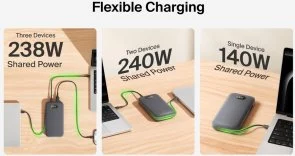 Фото: Батарея універсальна Belkin UltraCharge Pro Laptop 27000mAh 240W Charcoal (BPB040hqCH) № 12 | KTC