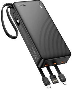 Фото: Батарея універсальна Hoco J146A Night tide 20000mAh Black built-in Cable (6942007645911) № 3 | KTC