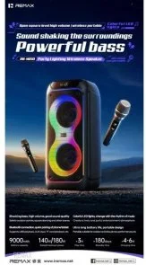 Фото: Акустика для вечірок Remax RB-MB10 140W Black (6954851264811) № 3 | KTC