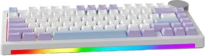 Фото: Клавіатура Ajazz AK820 V2 Coconut Flake Switch WL/BT/USB Purple/White/Blue (AK820-V2-CF-PWB) № 2 | KTC