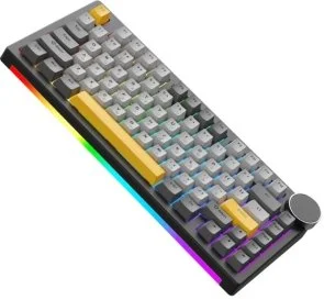 Фото: Клавіатура Ajazz AK820 V2 Coconut Flake Switch WL/BT/USB Black/Grey/Yellow (AK820-V2-CF-BGY) № 3 | KTC